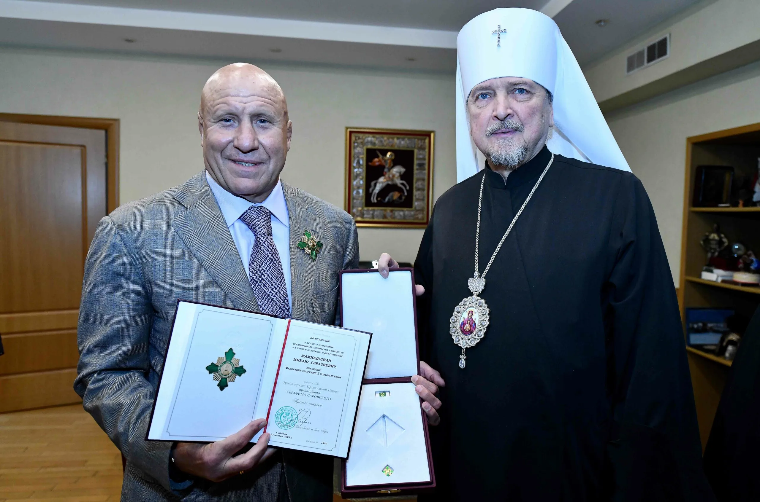 Михаил Мамиашвили награжден Орденом преподобного Серафима Саровского III степени