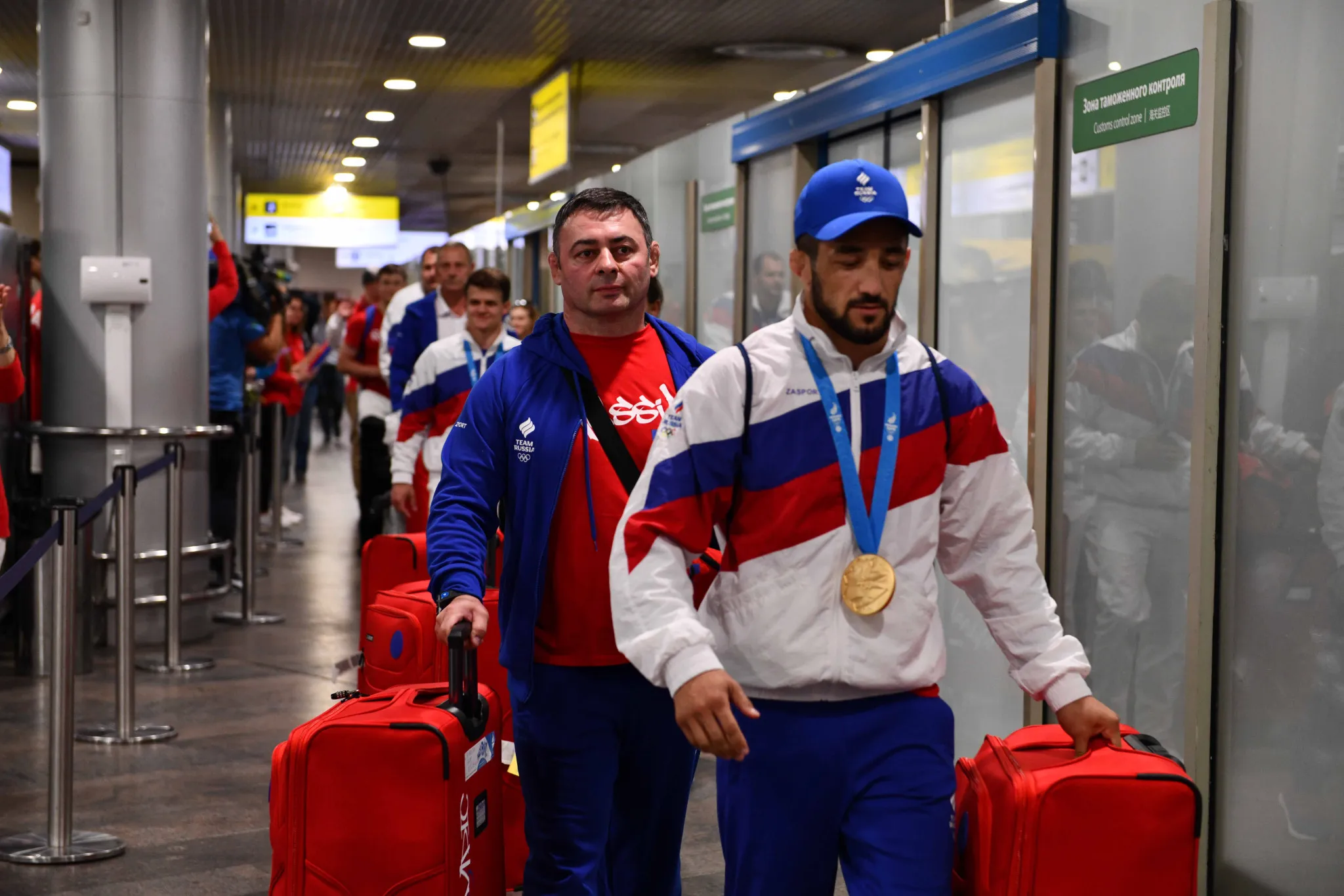 Solemn ceremony of welcoming the delegation of Russian athletes participating in the II European Games