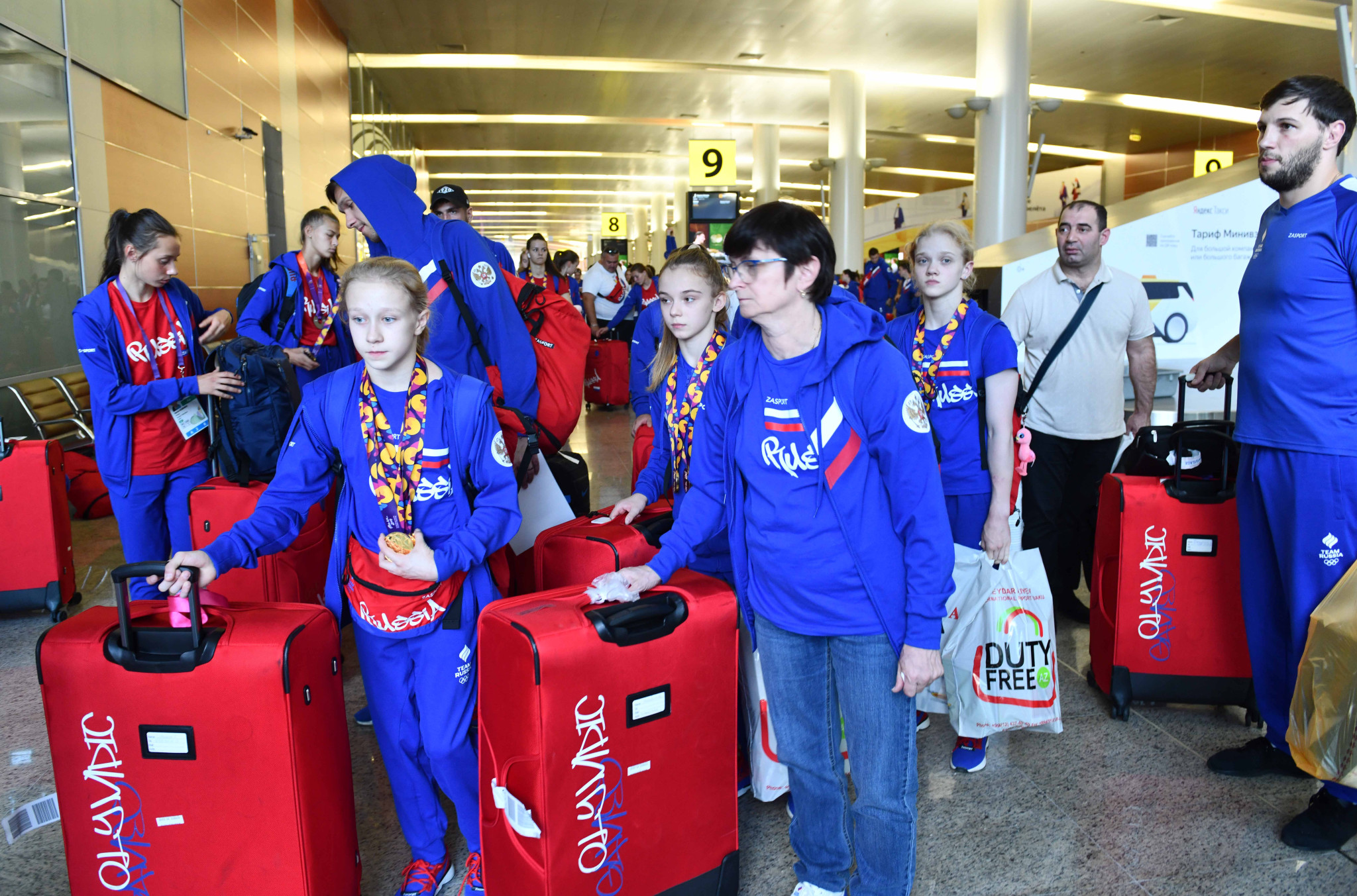 Ceremony of meeting the Olympic delegation of the Russian Federation, which took part in the XV European Youth Olympic Summer Festival in Baku