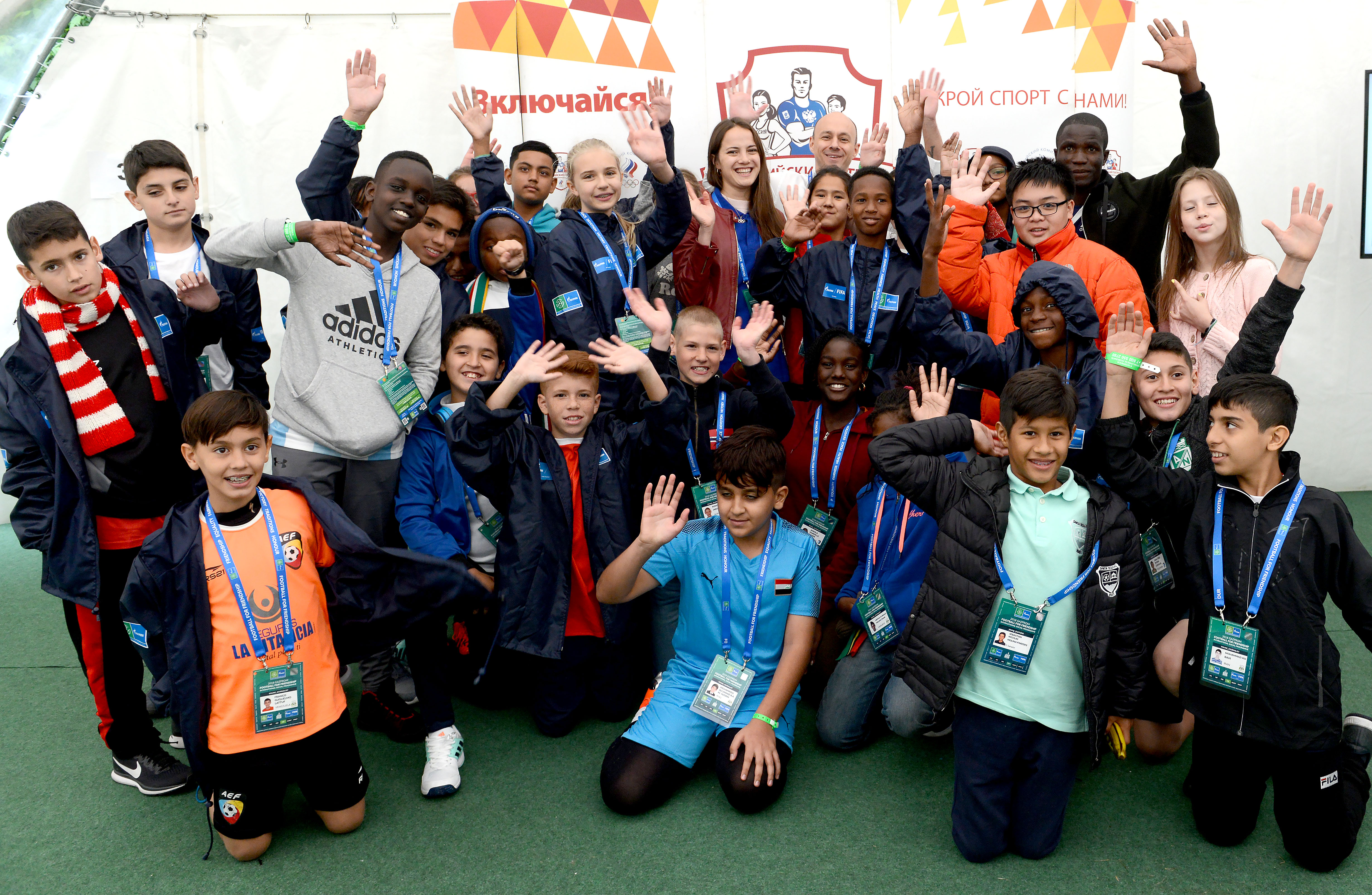 Gelena Topilina held an Olympic lesson for the participants of the Football for Friendship program