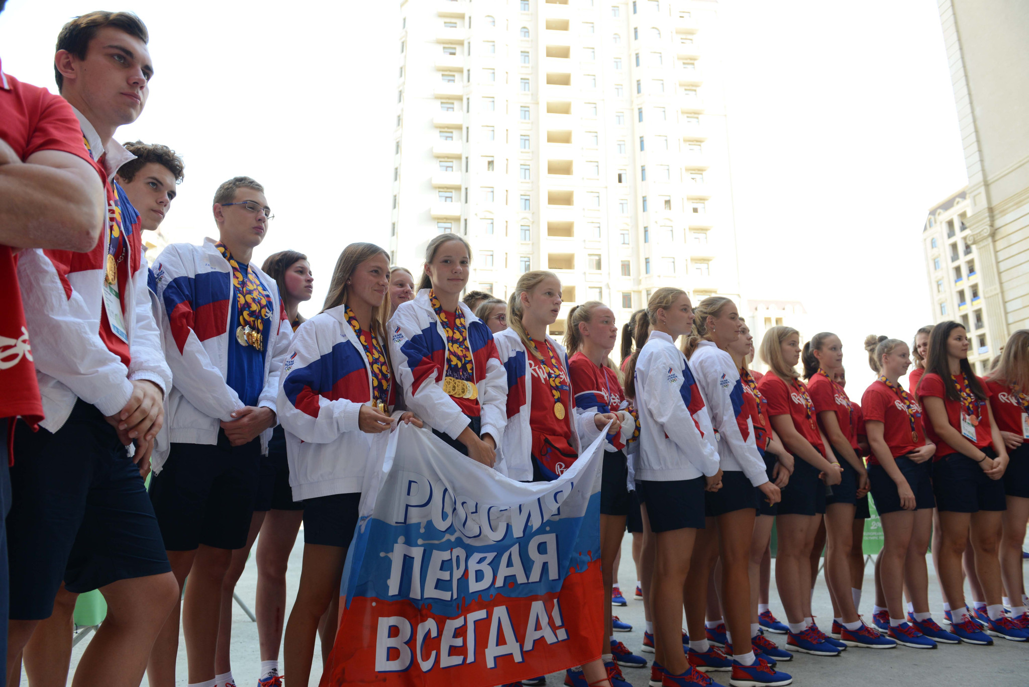 Ceremony of honoring the members of the Russian Olympic Team – winners and prize-winners of the XV European Youth Olympic Summer Festival in Baku