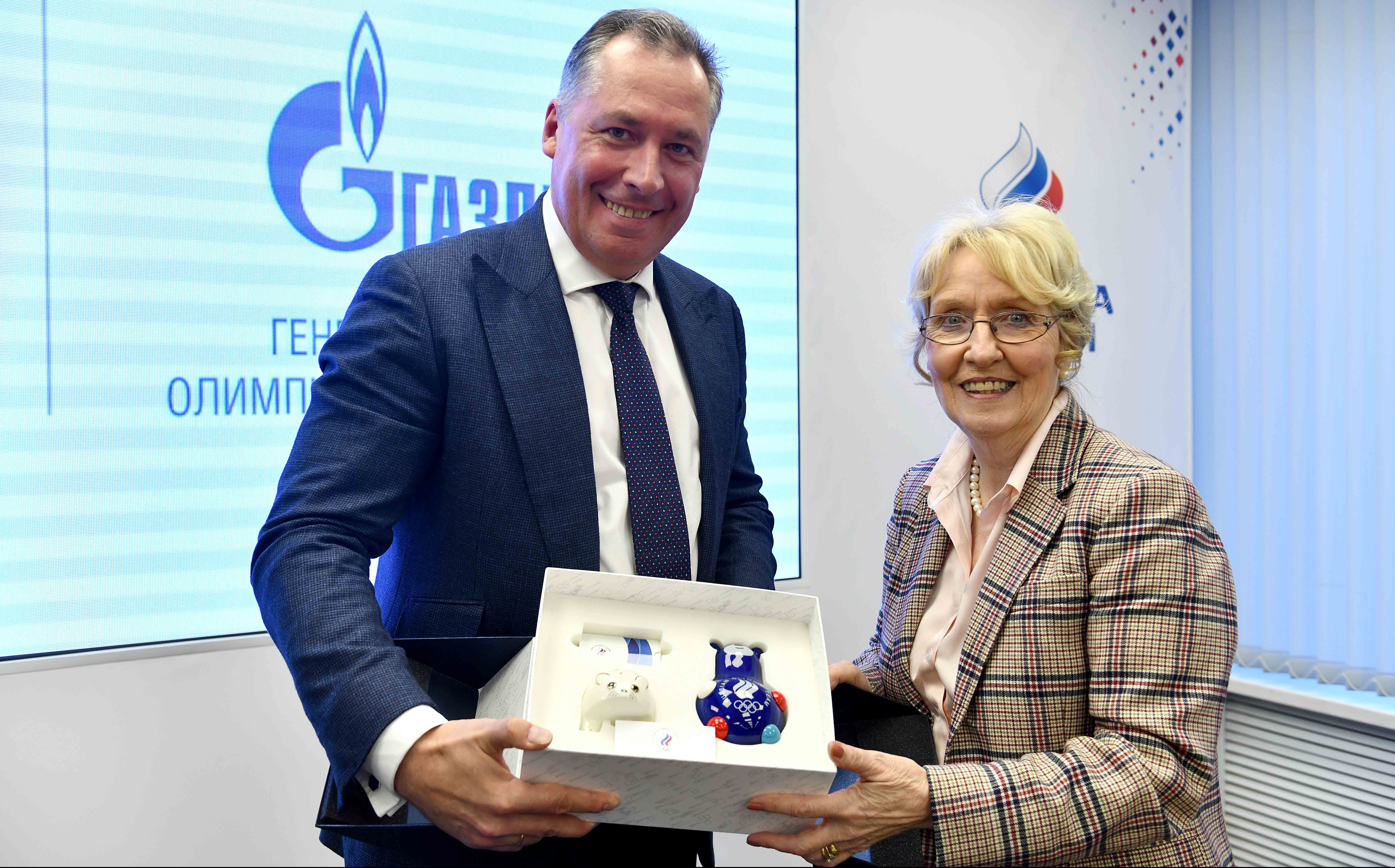 Stanislav Pozdnyakov discussed the development of curling with Kate Caithness