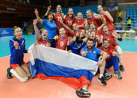 Женская сборная России по волейболу – чемпион XV ЕЮОФ