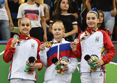 Гимнастка Виктория Листунова – пятикратная чемпионка ЕЮОФ-2019